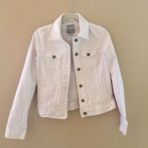 White denim jean jacket